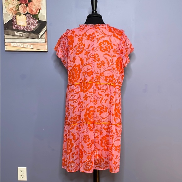 Umgee Pink Floral Midi A-Line Dress Size 1X - Picture 6 of 10